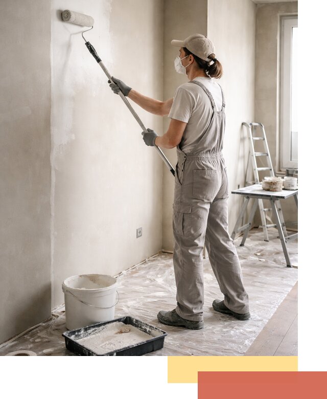 Покраска перегородок из гипсокартона в Темрюке качественно и недорого