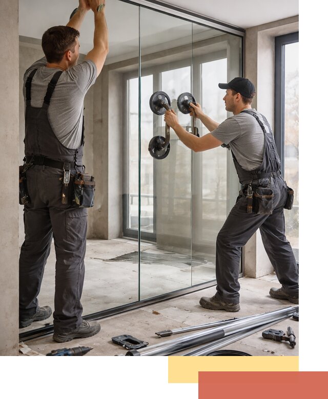 Цельностеклянные перегородки под ключ в Темрюке