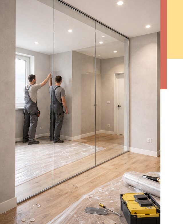 Безрамные стеклянные перегородки в Темрюке — монтаж от 9778 руб. | ОТДЕЛОЧНИК-Тмр