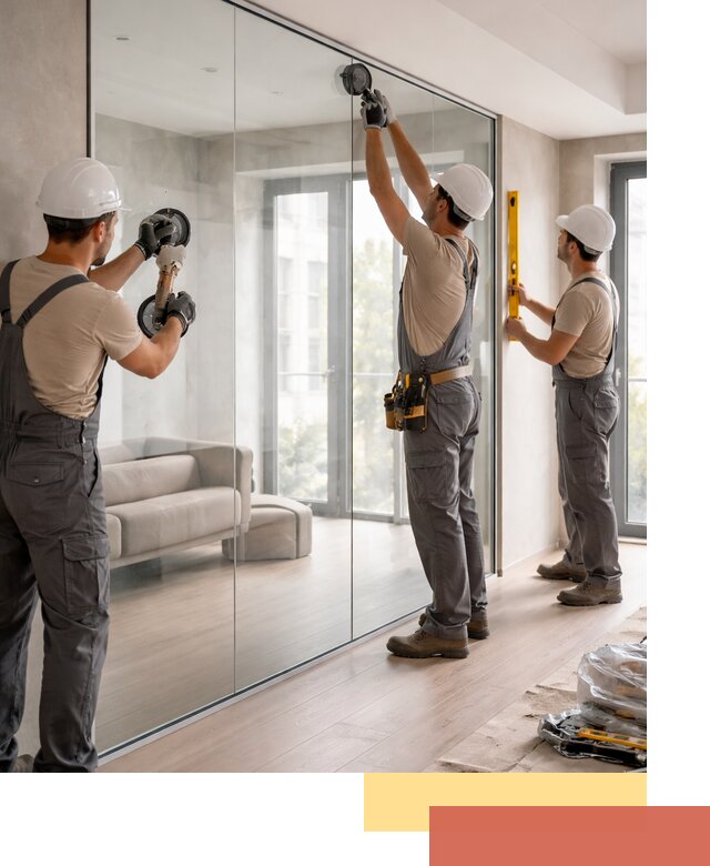 Перегородки из закаленного стекла в Темрюке для офисов и квартир