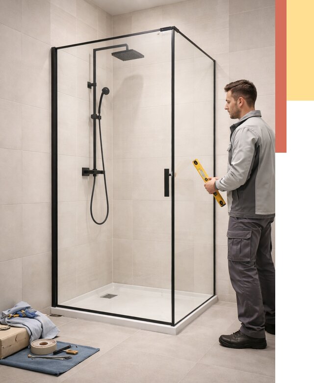 Стеклянные перегородки для душа в Темрюке от 12866 руб. | Монтаж под ключ — ОТДЕЛОЧНИК-Тмр