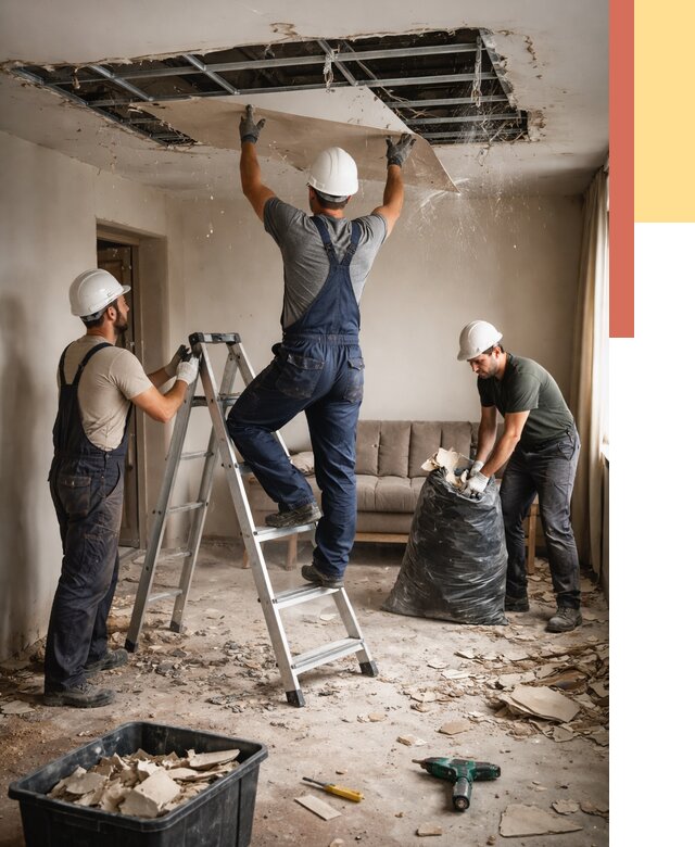 Демонтаж гипсокартонного потолка в Темрюке от 432 руб. за м2 — ОТДЕЛОЧНИК-Тмр