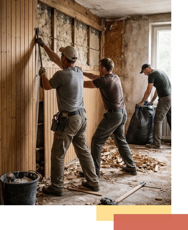 Демонтаж вагонки и вывоз материалов в Темрюке