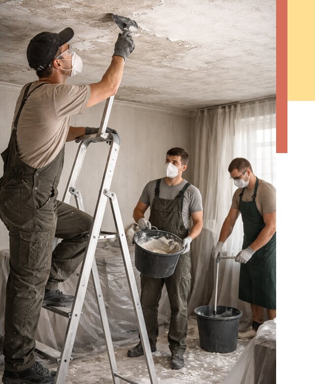 Удаление побелки с потолка в Темрюке от 2573 руб. быстро и недорого | ОТДЕЛОЧНИК-Тмр