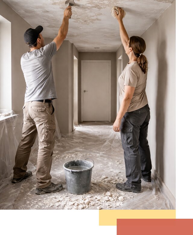 Удаление побелки с потолка в Темрюке — быстро и аккуратно