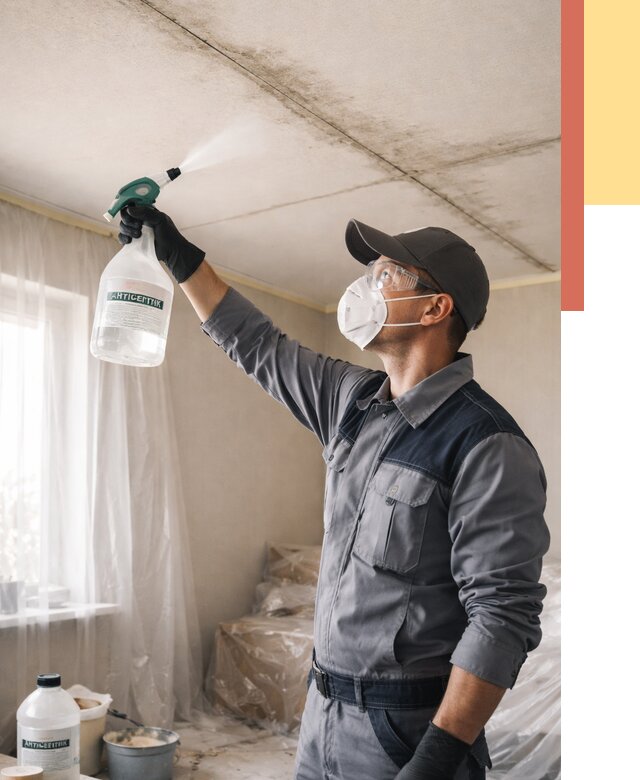 Антисептическая обработка потолка в Темрюке от 2573 руб. | ОТДЕЛОЧНИК-Тмр