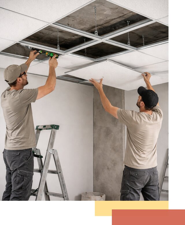Монтаж потолка Армстронг под ключ в Темрюке