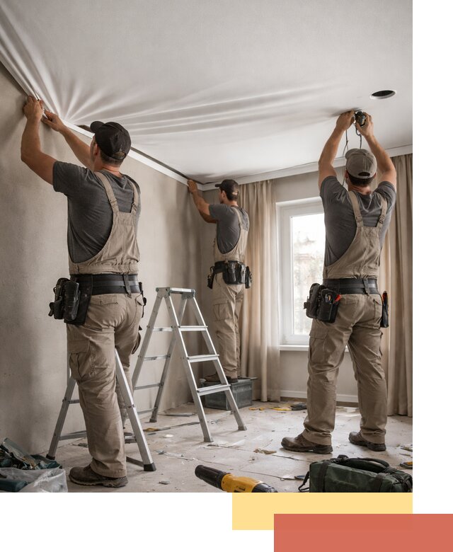 Монтаж матового натяжного потолка в Темрюке качественно и быстро