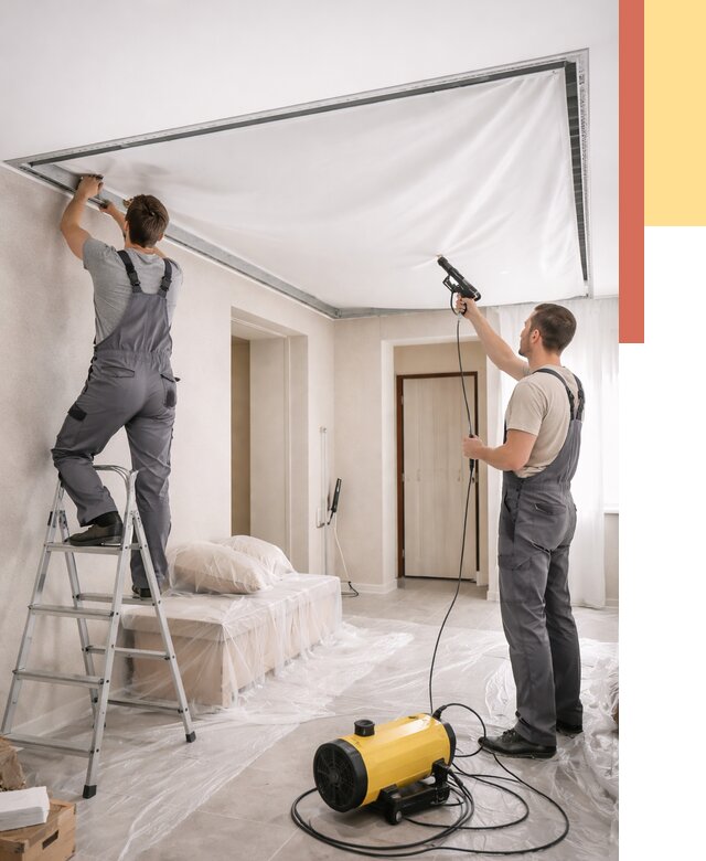 Монтаж натяжного потолка в прихожей в Темрюке от 2728 руб. под ключ | ОТДЕЛОЧНИК-Тмр