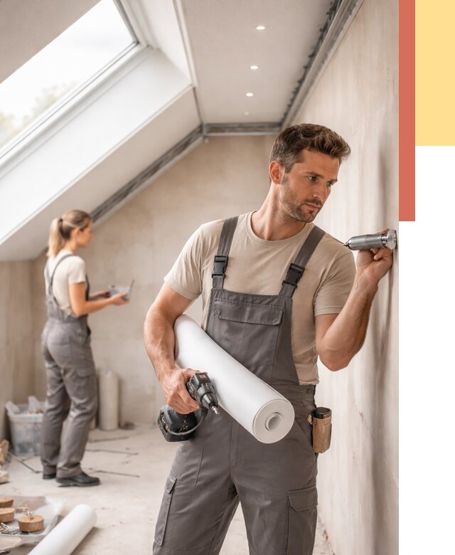 Монтаж натяжного потолка на мансарде в Темрюке от 3603 руб. | ОТДЕЛОЧНИК-Тмр