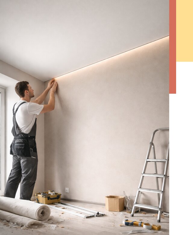 Теневые натяжные потолки в Темрюке от 8440 руб. под ключ | ОТДЕЛОЧНИК-Тмр