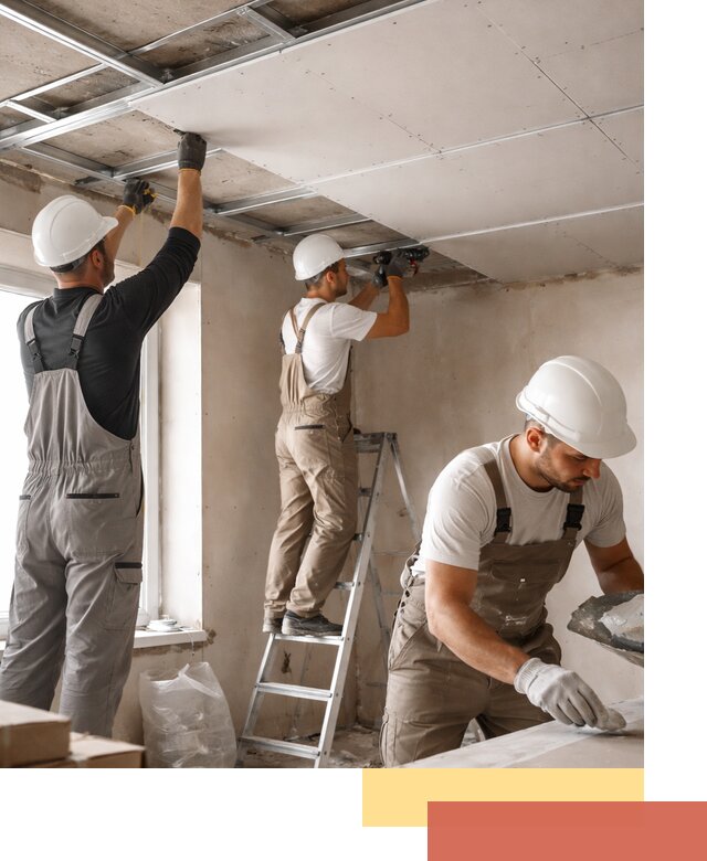 Одноуровневый потолок из гипсокартона в Темрюке — монтаж и отделка