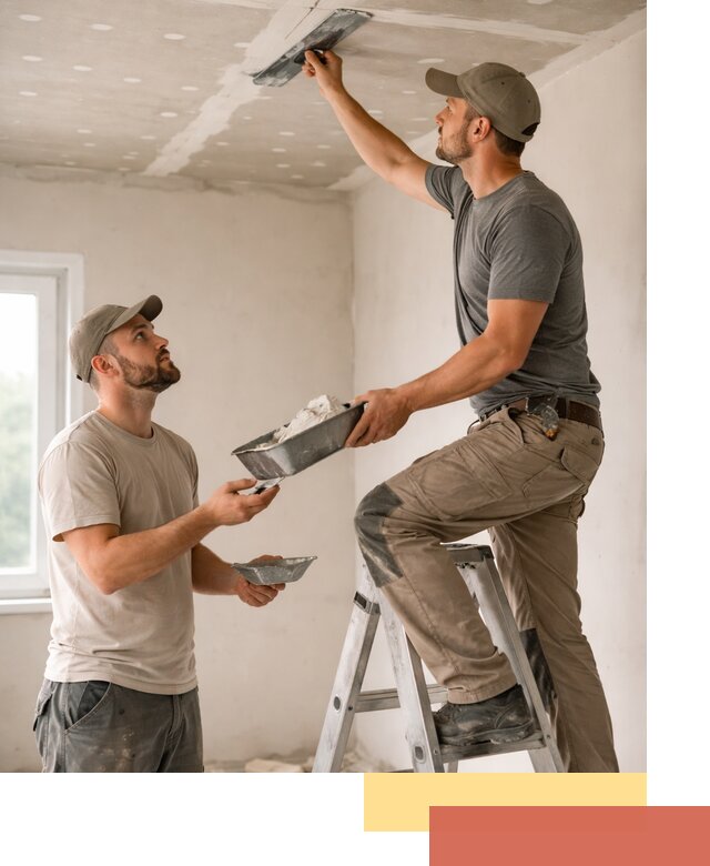 Шпаклевка потолка из гипсокартона в Темрюке качественно и быстро