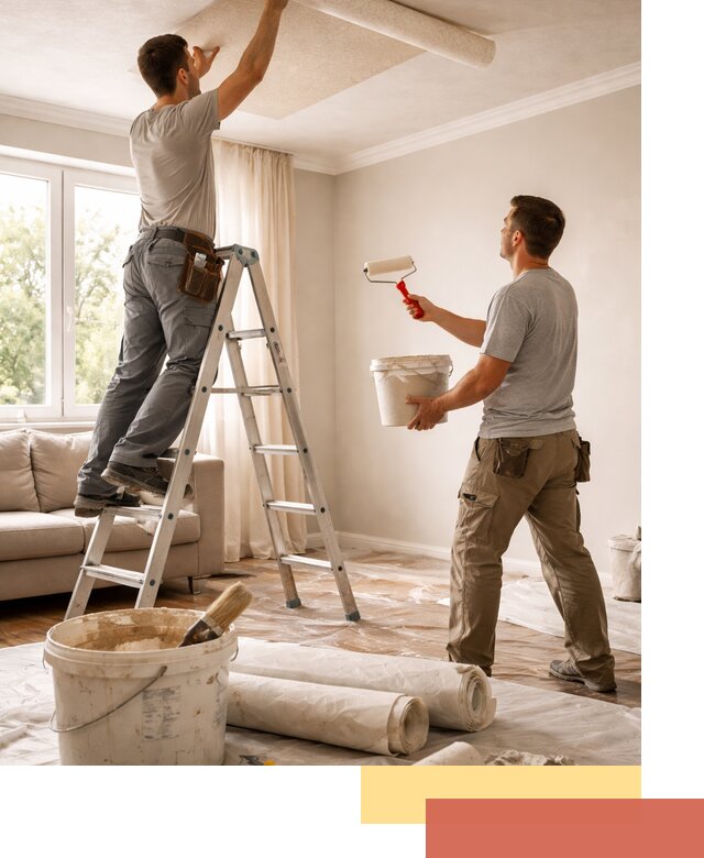 Поклейка обоев на потолок в Темрюке — качественно и быстро