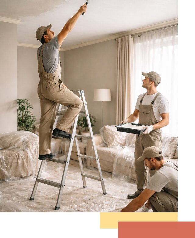 Покраска потолков акриловой краской в Темрюке качественно и быстро