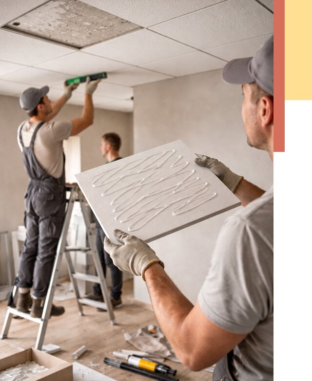 Монтаж потолочной плитки в Темрюке от 4632 руб. — быстро и недорого | ОТДЕЛОЧНИК-Тмр