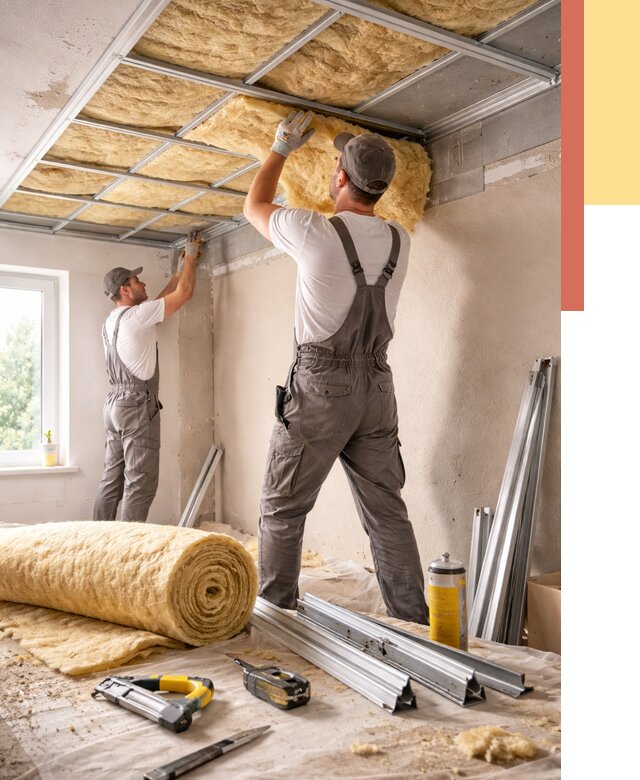 Утепление потолка в Темрюке от 7411 руб/м2 — недорого, быстро, под ключ | ОТДЕЛОЧНИК-Тмр