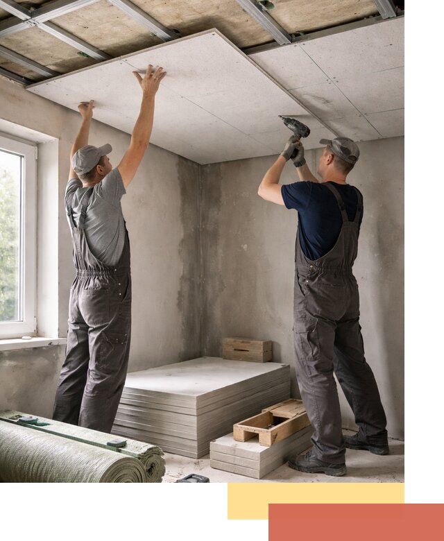 Шумоизоляция потолка панелями ЗИПС в Темрюке